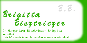 brigitta bisztriczer business card